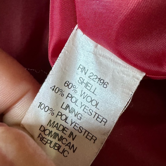 Red Jason Kole Wool Blend Women’s XS PeacCoat Jacket MINTY - Picture 4 of 5